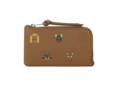 LOEWE Women's Leather Card Holder "Camel"