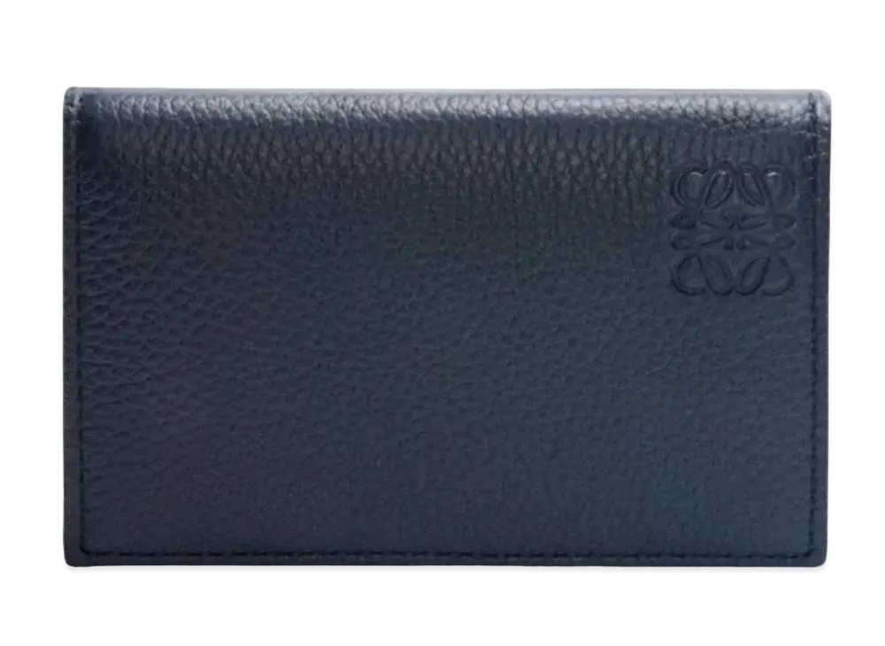 LOEWE Business Card Holder Soft Grain Calf "Onyx Blue"