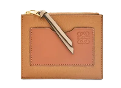 LOEWE Coin Card Holder Large Soft Grain Calf "Toffy/Tongue"