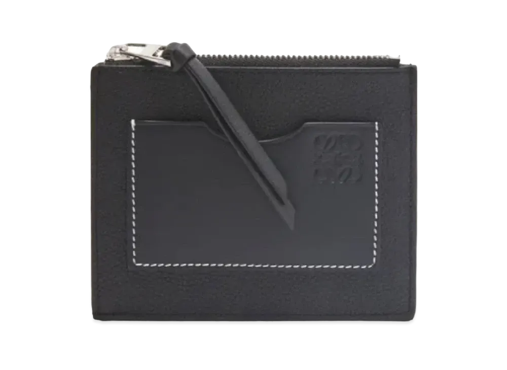 LOEWE Coin Card Holder Large Soft Grain Calf "Black"