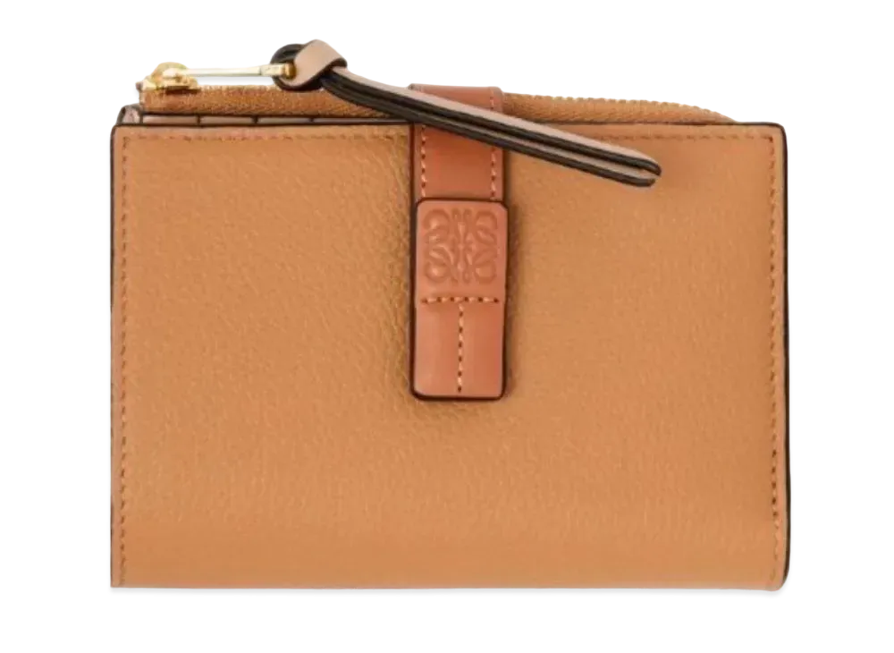 LOEWE Slim Zip Bifold Wallet Soft Grain Calf "Toffy/Tongue"