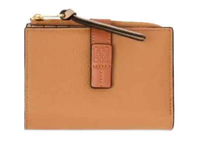 LOEWE Slim Zip Bifold Wallet Soft Grain Calf "Toffy/Tongue"