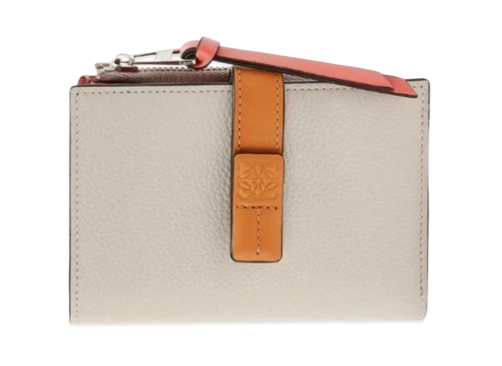 LOEWE Slim Zip Bifold Wallet Soft Grain Calf "Light Oats/Honey"