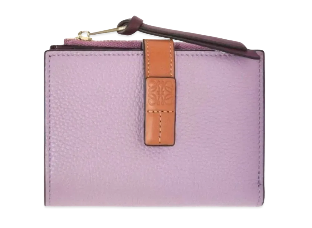 LOEWE Slim Zip Bifold Wallet Soft Grain Calf "Dirty Move/Tan"