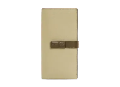 LOEWE Vertical Wallet Large Grain Calf "Laurel Green/Dark Khaki Green"
