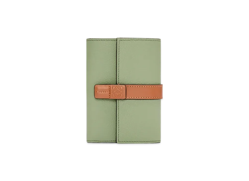 LOEWE Vertical Wallet Small "Rosemary/Tan"