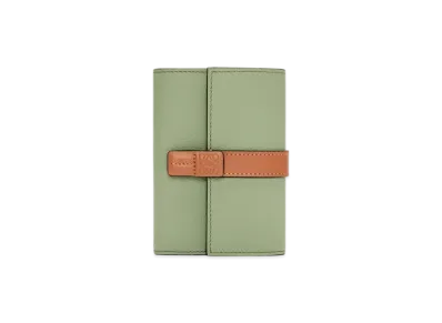 LOEWE Vertical Wallet Small "Rosemary/Tan"