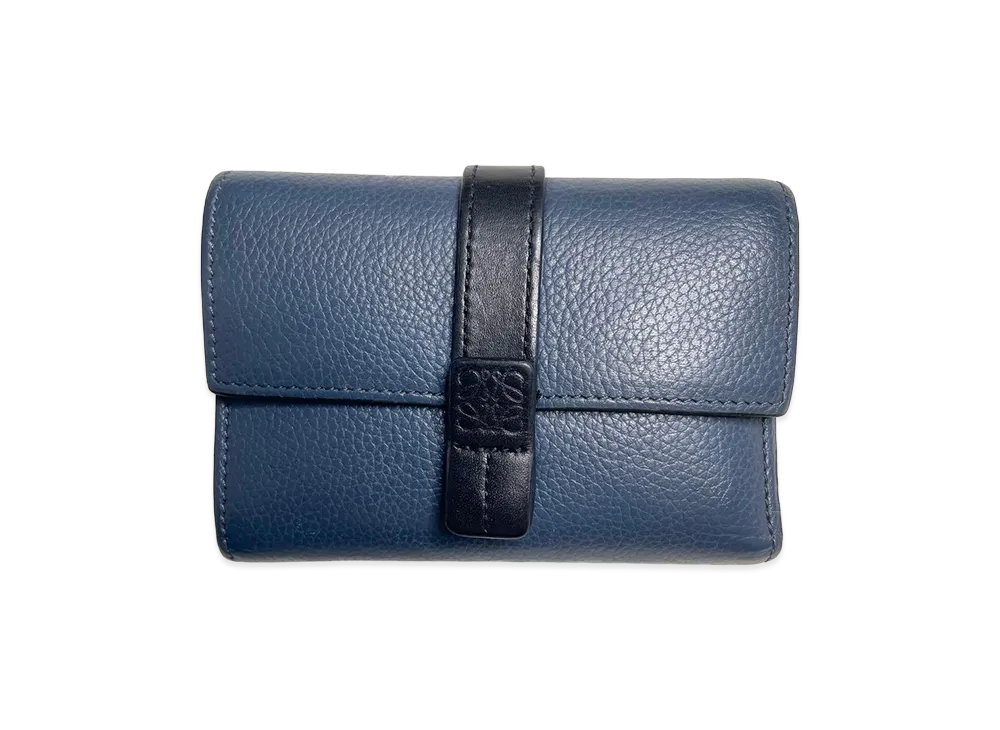 ロエベ SGC スモール バーティカルウォレット "ブルー/ブラック" C660S86X04