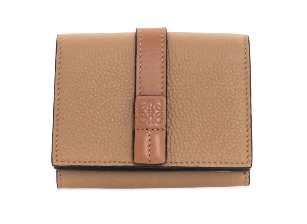 LOEWE Trifold Wallet Soft Grain Calf "Toffy/Tongue"