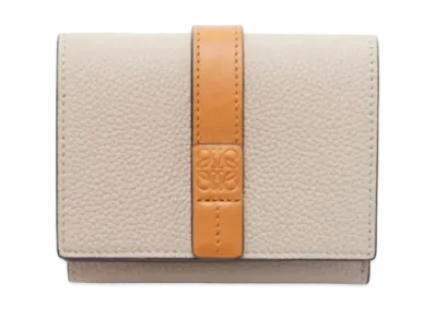 LOEWE Trifold Wallet Soft Grain Calf "Light Oats/Honey"