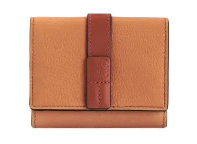 LOEWE Trifold Wallet Soft Grain Calf "Light Caramel/Pecan"