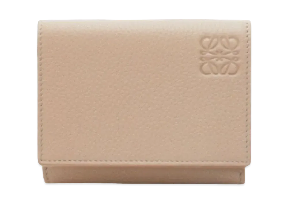 LOEWE Trifold Wallet Soft Grain Calf "Sand"