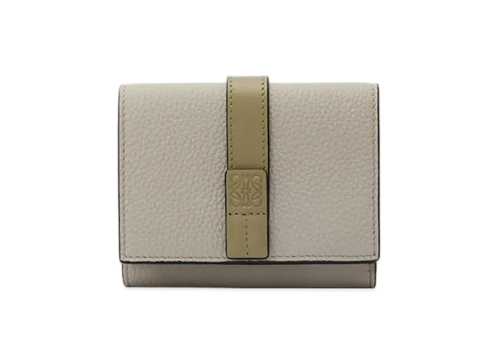 LOEWE Trifold Wallet "Shell Grey/Eucalyptus"