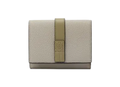 LOEWE Trifold Wallet "Shell Grey/Eucalyptus"