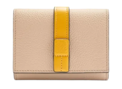 LOEWE Trifold Wallet Soft Grain Calf "Paper Craft/Sunflower"