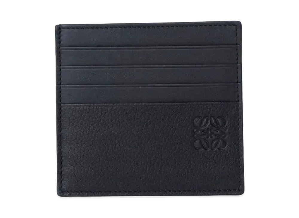 LOEWE Open Plain Card Holder Soft Grain Calf "Black"