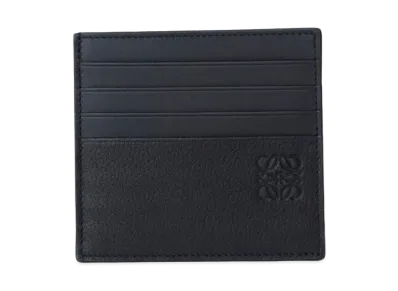 LOEWE Open Plain Card Holder Soft Grain Calf "Black"