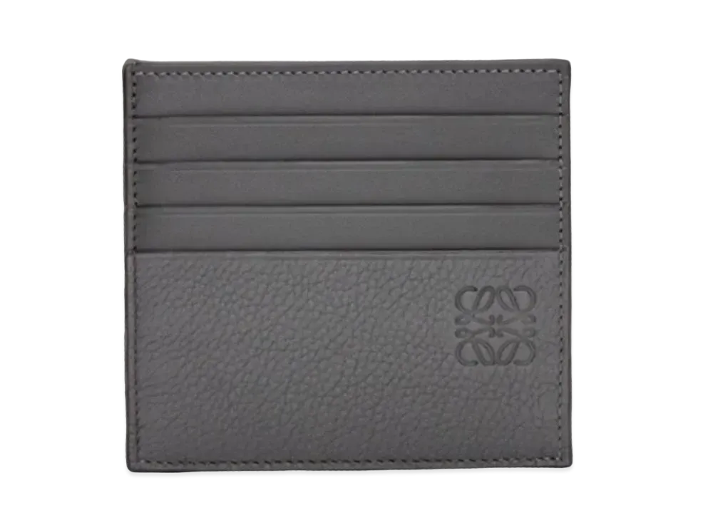 LOEWE Open Plain Card Holder Soft Grain Calf "Anthra Site"