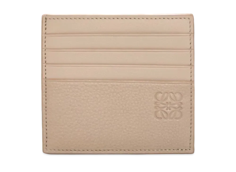 LOEWE Open Plain Card Holder Soft Grain Calf "Sand"