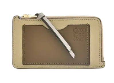 LOEWE Coin Card Holder Soft Grain Calf "Laurel Green/Dark Khaki Green"
