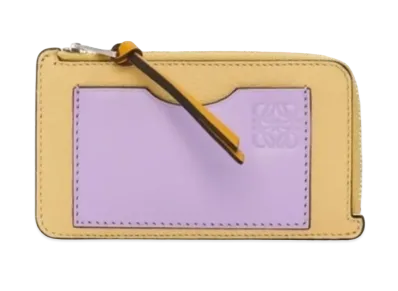 LOEWE Coin Card Holder Soft Grain Calf "Dark Butter/Mauve"
