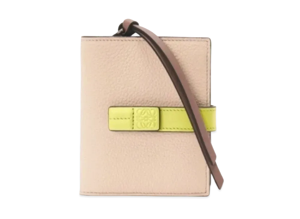 LOEWE Compact Zip Wallet Soft Grain Calf "Nude/Citron"