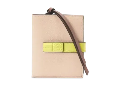 LOEWE Compact Zip Wallet Soft Grain Calf "Nude/Citron"
