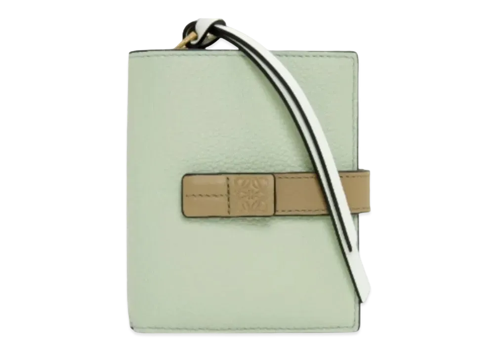 LOEWE Compact Zip Wallet Soft Grain Calf "Springjade/Clay Green"