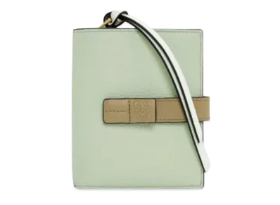 LOEWE Compact Zip Wallet Soft Grain Calf "Springjade/Clay Green"