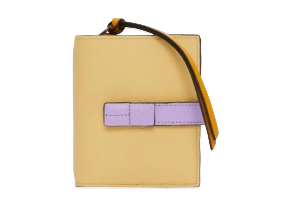 LOEWE Compact Zip Wallet Soft Grain Calf "Dark Butter/Mauve"