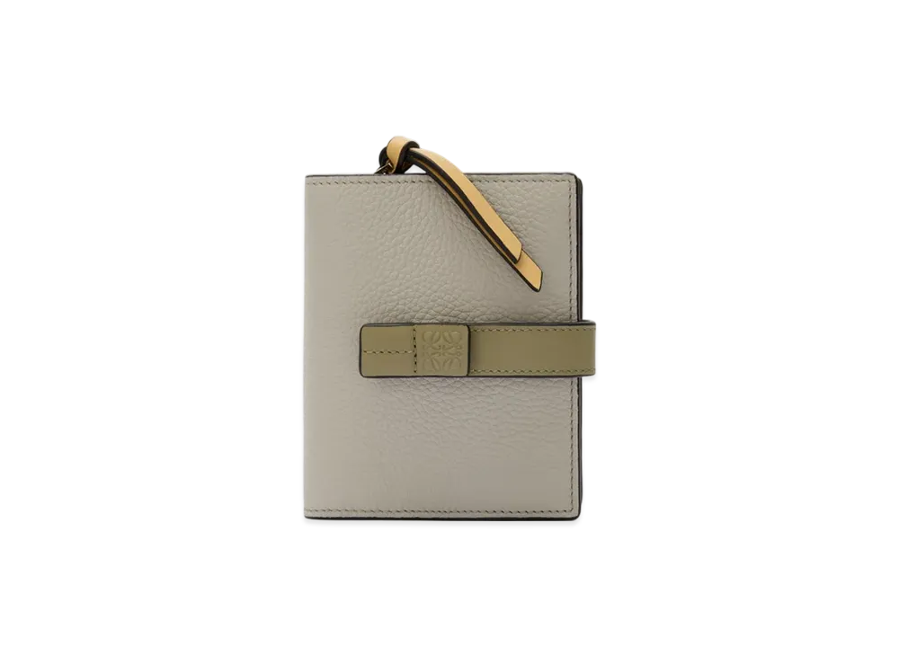 LOEWE Compact Zip Wallet "Shell Grey/Eucalyptus"