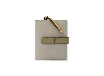 LOEWE Compact Zip Wallet "Shell Grey/Eucalyptus"