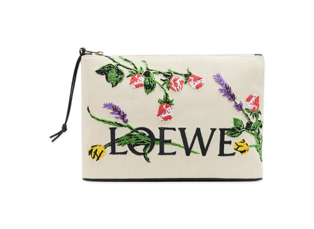 LOEWE Medium Oblong Pouch "Ecru"