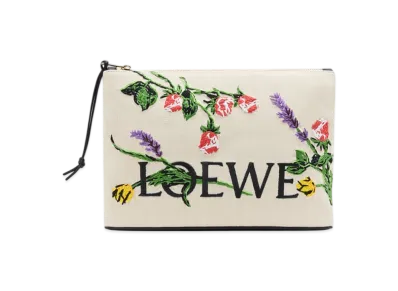 LOEWE Medium Oblong Pouch "Ecru"