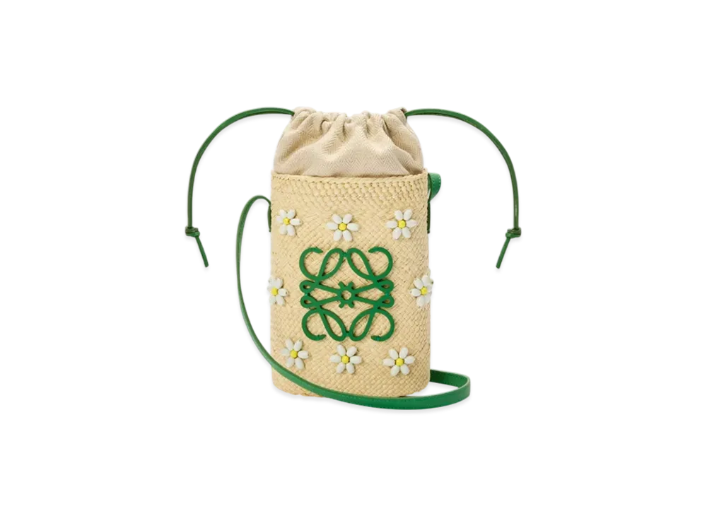 LOEWE Square Pocket "Tropical Green/White"