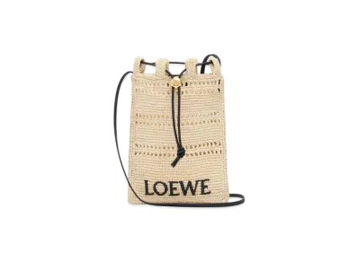 LOEWE Drawstring Pocket "Natural/Black"