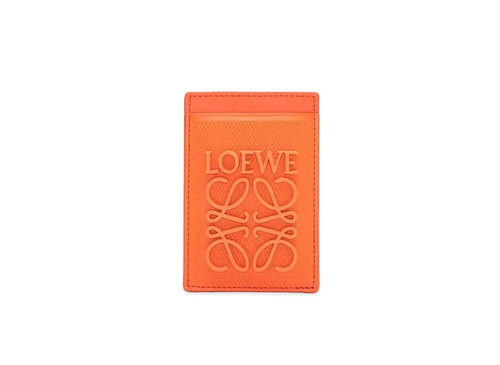 LOEWE Slim Cardholder in Diamond Calfskin "Orange"
