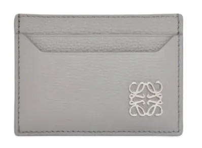 LOEWE Anagram Plain Card Holder Pebble Grain Calf "Pearl Gray"