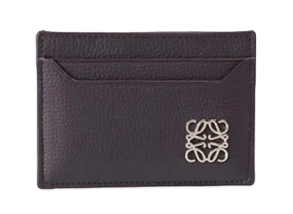 LOEWE Anagram Plain Card Holder Pebble Grain Calf "Deep Ovazine"