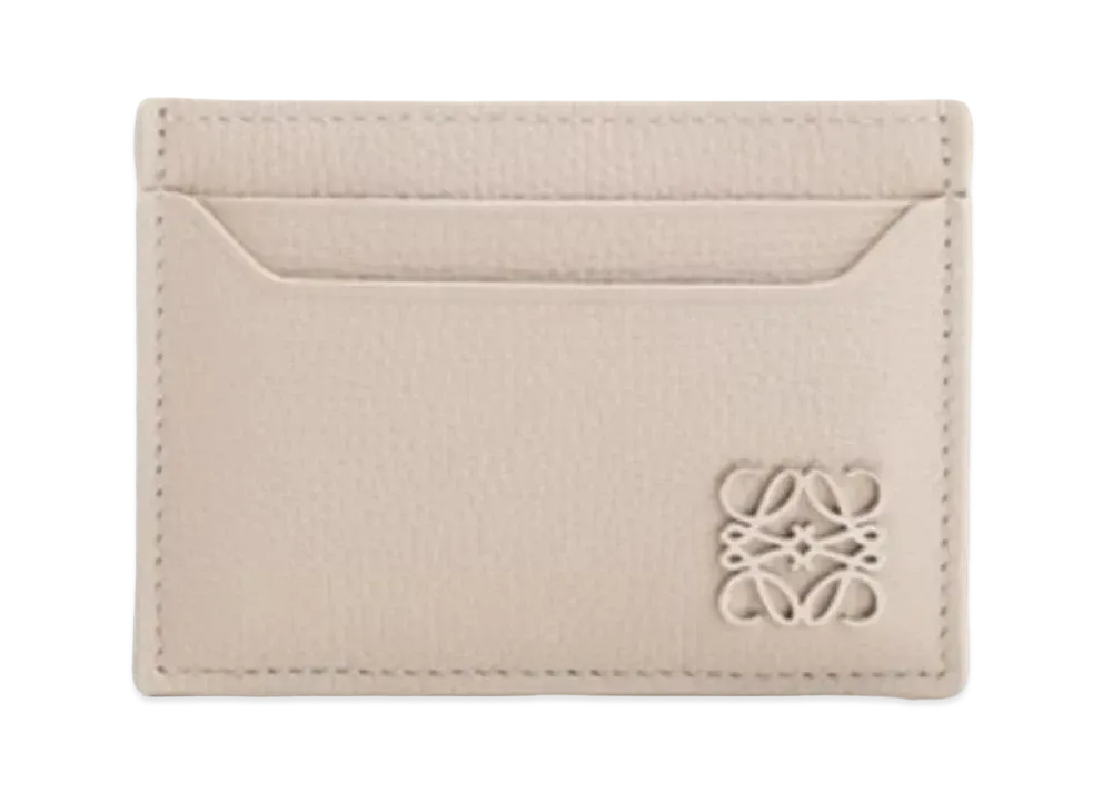 LOEWE Anagram Plain Card Holder Pebble Grain Calf "Light Ghost"