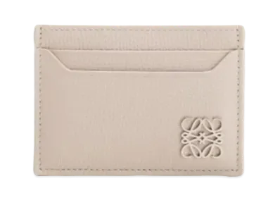 LOEWE Anagram Plain Card Holder Pebble Grain Calf "Light Ghost"