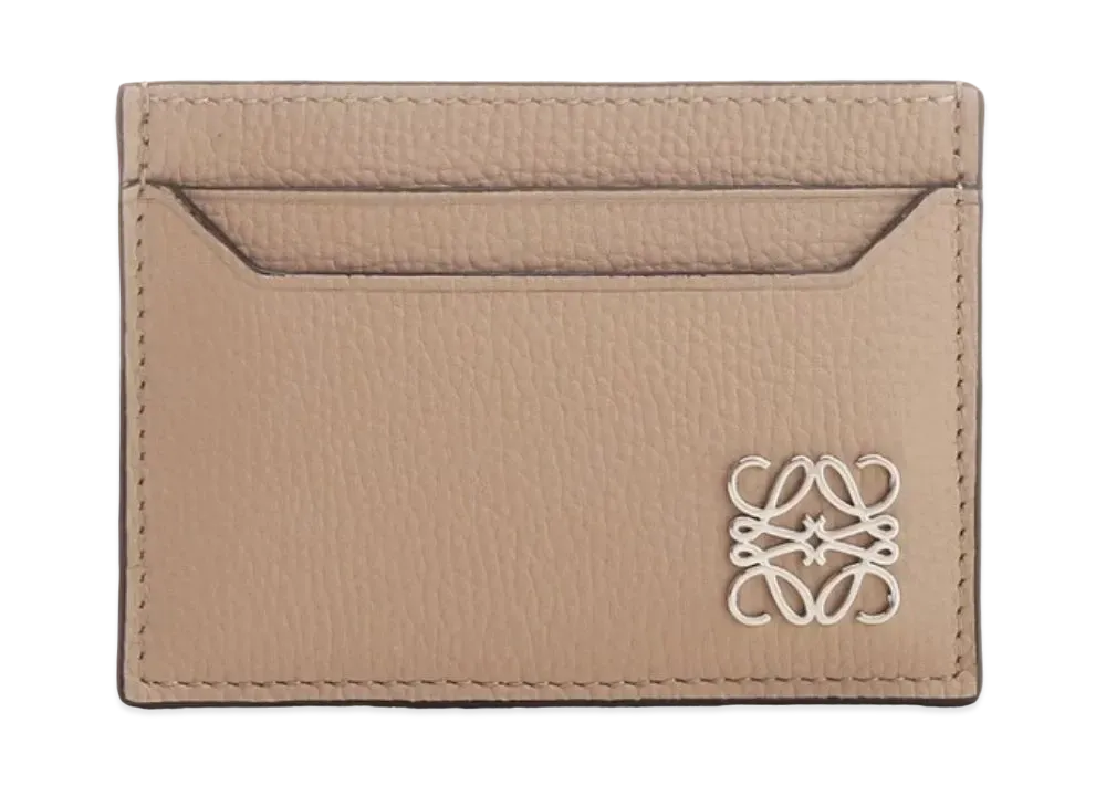 LOEWE Anagram Plain Card Holder Pebble Grain Calf "Sand"