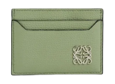LOEWE Anagram Plain Card Holder Pebble Grain Calf "Rosemary"