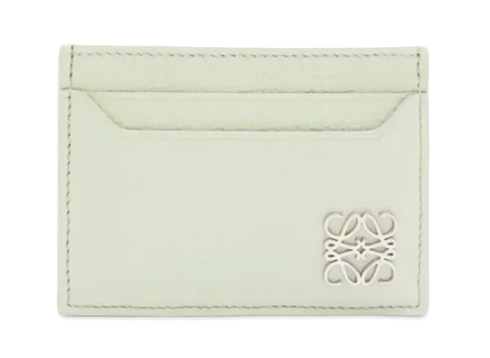 LOEWE Anagram Plain Card Holder Pebble Grain Calf "Spring Jade"