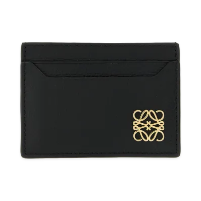 LOEWE Women's Anagram Plain Card Holder "Black"