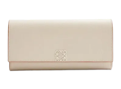 LOEWE Anagram Continental Wallet Pebble Grain Calf "Light Ghost"