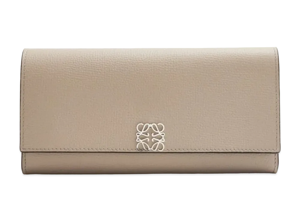 LOEWE Anagram Continental Wallet Pebble Grain Calf "Sand"