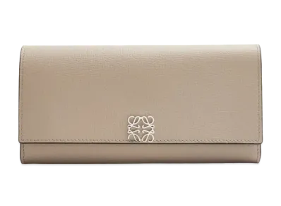 LOEWE Anagram Continental Wallet Pebble Grain Calf "Sand"