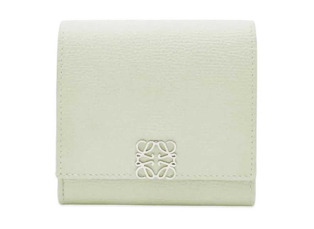 LOEWE Anagram Compact Flap Wallet Peble Grain Calf "Light Ceradon"
