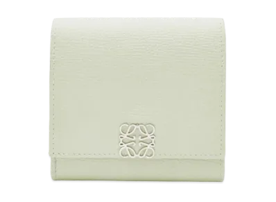 LOEWE Anagram Compact Flap Wallet Peble Grain Calf "Light Ceradon"